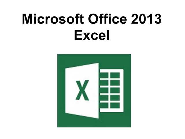 Microsoft Office - Excel 2013